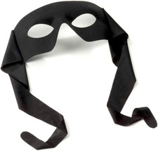 Adult Fabric Eye Mask with Ties Venetian Mardi Gras Half Mask, Black for Themed
