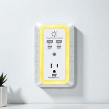 Multi Plug Outlet Extender Surge Protector Power Strip, 7 AC Outlets 4 USB Por