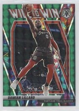 2020-21 Panini Mosaic Will to Win Green Mosaic Prizm Damian Lillard #2 09br