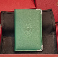 2025 Cartier Must de Cartier Green Leather 4 Card Holder Wallet - NIB