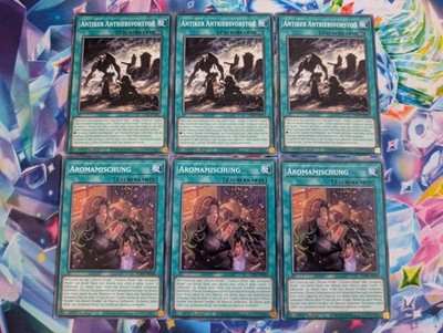 Yugioh Playset 3x Antiker Antriebsvorstoß LEDE-DE055 PHNI-DE068 Aromamischung NM
