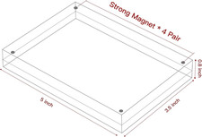 2 Pack Acrylic Picture Frames 3.5x5 inch,Magnetic Picture Frames, Clear Acryl...