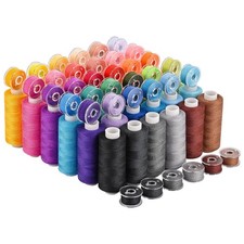 72 pcs Sewing Thread Kit,36 Colors 400y Polyester Thread 36 Colors Bobbins