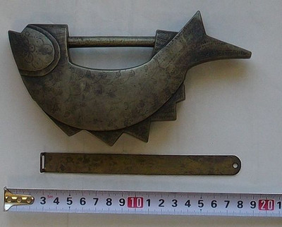 Korean Joseon Dynasty Lock Fish Motif with Key