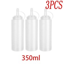 2/5/10Pcs Plastic Clear Squeeze Sauce Bottles Condiment Dispenser Ketchup Mayo