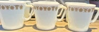 Set of 6 Vintage Pyrex "Butterfly Gold" Milk Glass Coffee Mugs