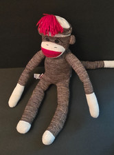 Schylling Sock Monkey Classic Plush Toy 20" Knit Stuffed Animal