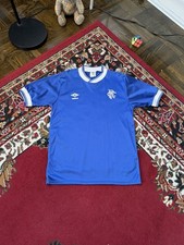 80's Vintage Rangers Glasgow 1984-85 Season Umbro Soccer Jersey