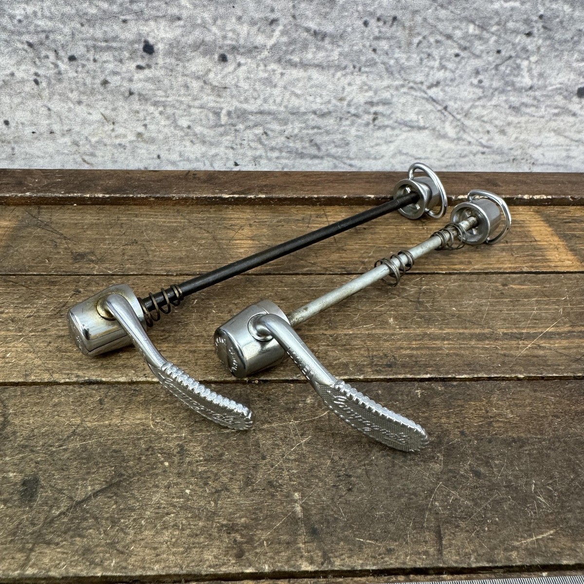 Vintage Campagnolo Record Quick Release Skewers Pair 126 Road Bike