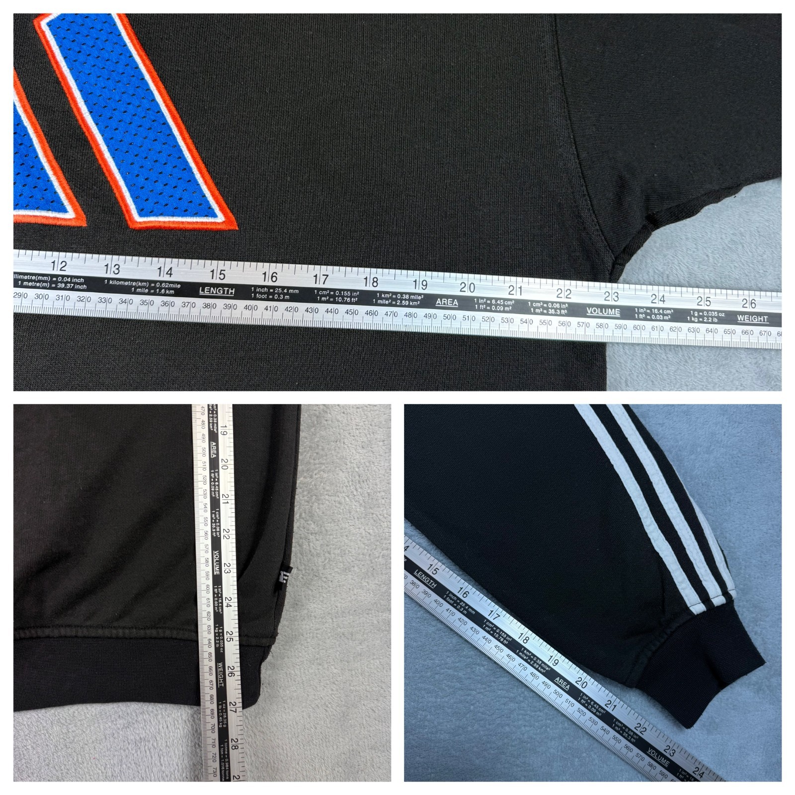 Vintage Adidas 1990's Black Spellout Trefoil Size 38/40 Medium Sweatshirt image 6