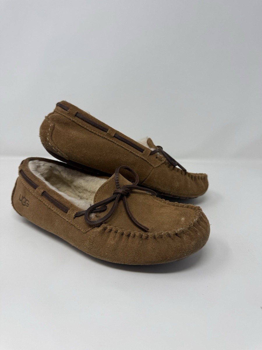 UGG Dakota Chestnut Suede Sheepskin Moccasins Women Shoes  display picture 3