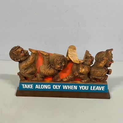 VTG Olympia Beer ''Take Along Oly When You Leave'' Display 6 Pack Cans See Pics