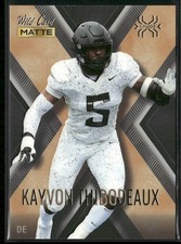 Kayvon Thibodeaux 2022 Wild Card Matte X-Plode Black/Light Orange X #MXP-30