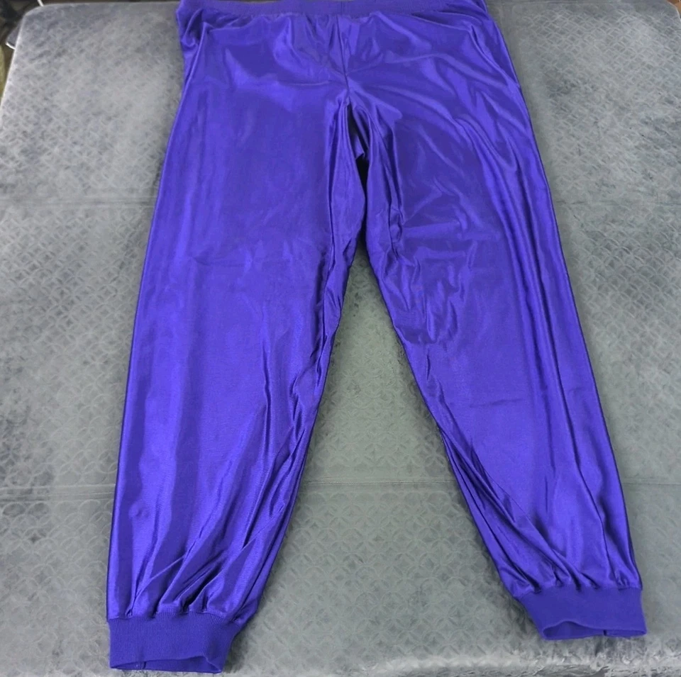 Pantalones Nike Vintage Botón a Presión Púrpura 35" Entrepierna Atléticos Hombres 3XL Hechos en EE. UU. Foto 3 de 4