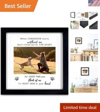 9x9 Black Matte Pet Memorial Picture Frame - Comforting Keepsake for Lost Pets