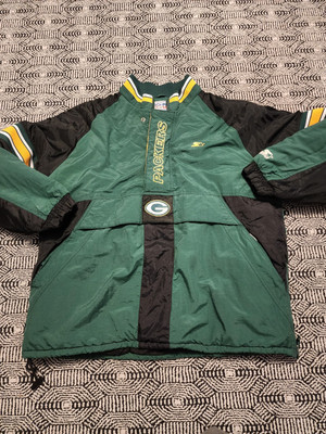 Starter Jacket Proline 90s Green Bay Packers ProLine 1/2 Zip Hood
