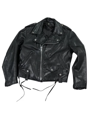 Chaqueta de moto de cuero Schott Perfecto vintage Harley Davidson para mujer 10 - Imagen 1 de 4
