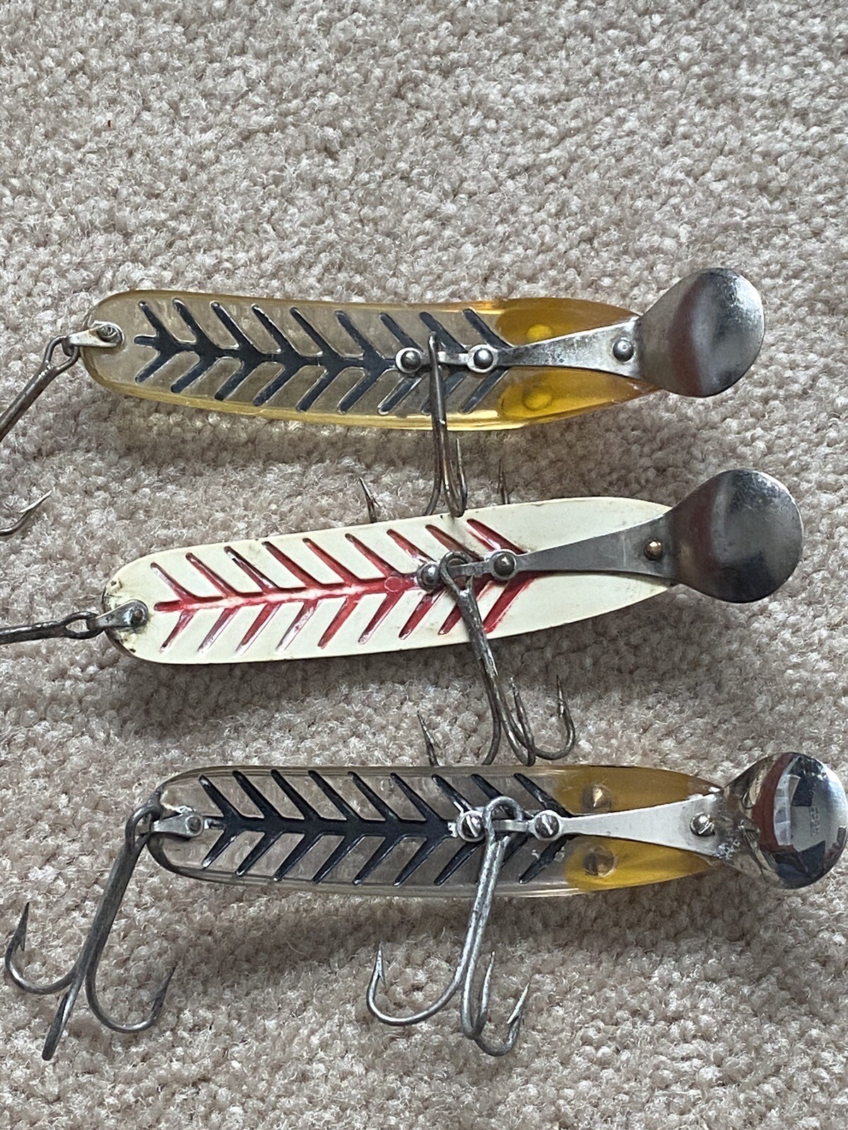 Vintage Fishing Lure. 3paul Bunyon Dodgers. Green,yellow&white eBay