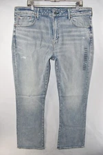 New American Eagle Slim Bootcut Airflex + Distressed Jeans Mens Size 38x34
