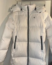 Image of Calvin Klein Jeans Long Hooded Puffer Coat For