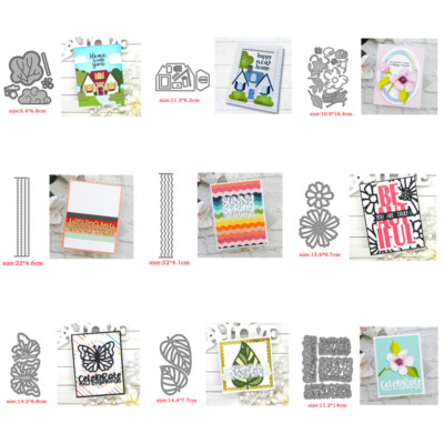 Flower Warm Words Edge Metal Cutting Dies Stencils Diy Scrapbooking Paper Crafts