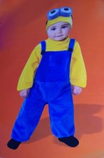 Despicable ME Boys Toddler MINION BOB Halloween Costume Outfit Hat 3T 4T NEW