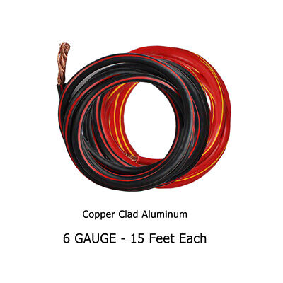 200 ft BLACK + 200 ft RED RV Trucks AC/DC WIRE 6 Gauge 6 AWG Welding Battery Pure Copper Flexible Cable Wire Car Inverter 