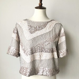 sequin boxy top