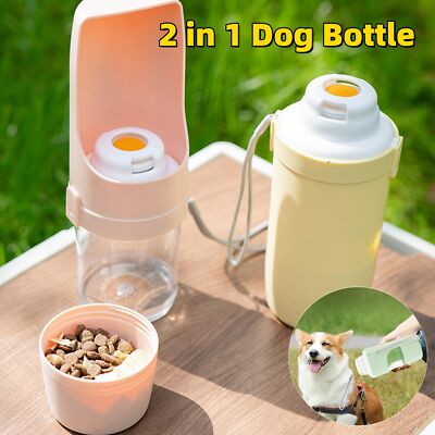 2 In 1 Travel Dog Water Bottle, Pet Water Dispenser, Portable Trinkflasche Hunde