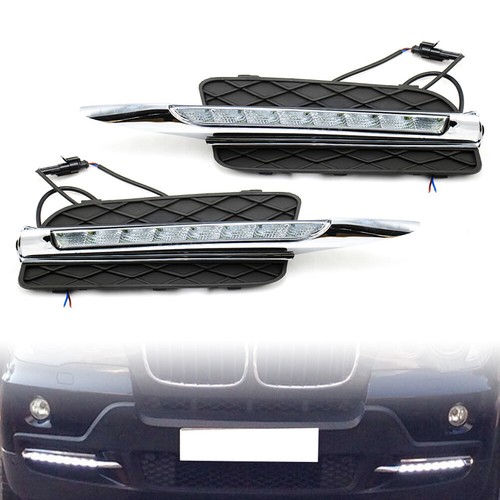 LED DRL Daytime Running Fog Light Daylight Driving Lamp For BMW X5 E70