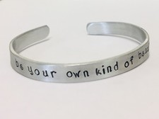 Be your own kind of beautiful handstamped cuff bracelet FREE SHIPPING