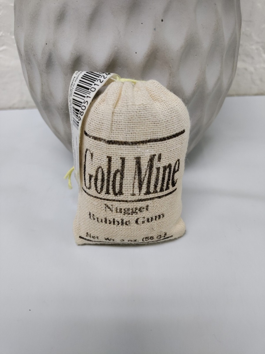 Vintage GOLD MINE Nugget Bubble Gum, Sealed, 2 ounce novelty bag