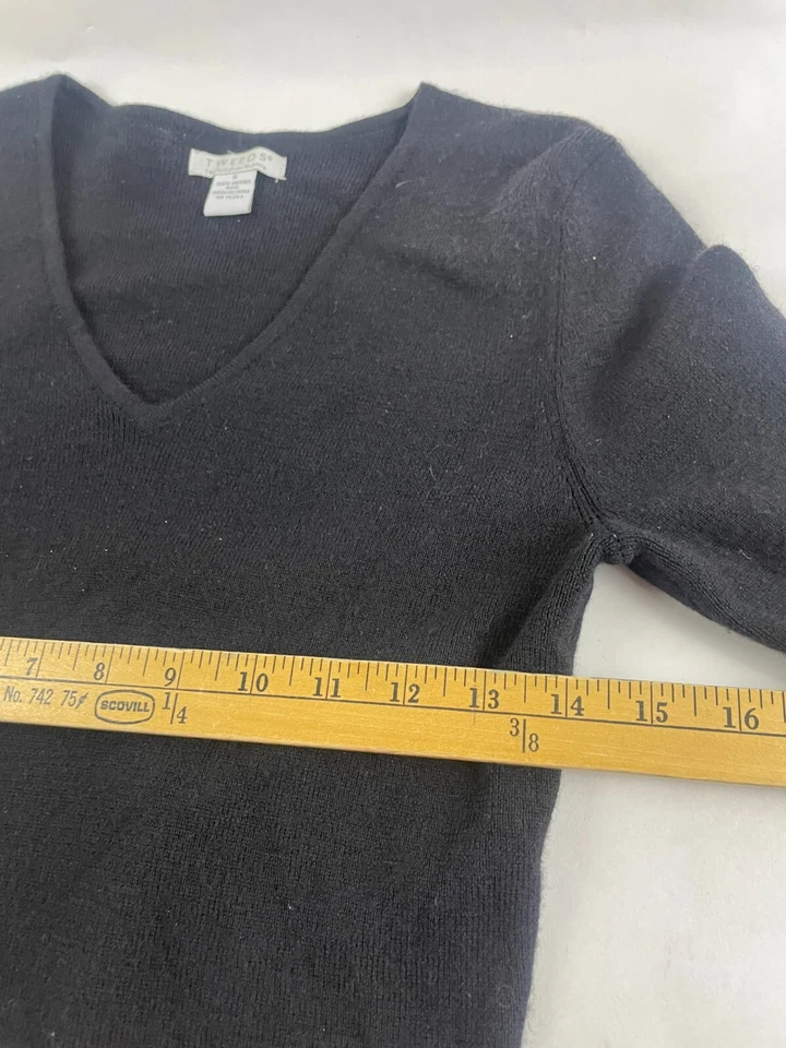 Свитер Tweeds, женский размер маленький, черный, итальянская шерсть мериноса - Изображение 3 из 4