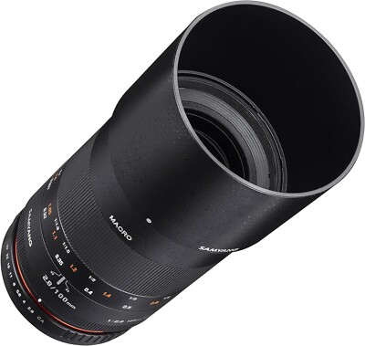 Samyang 100mm F2.8 ED UMC Full Frame Telephoto Macro Lens for Fuji X
