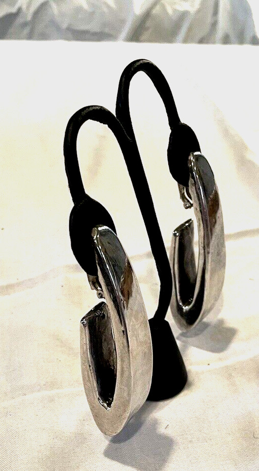 Massive - Large - Long Sterling Statement Earring… - image 1