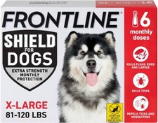 Frontline Shield for Dogs 3 Pack XL Dog 81-120