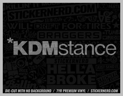 KDM Stance Sticker - Vinyl Car Decals - Window Decal Jdm Euro Tuner Stickers