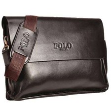 Herren Schultertasche Echt Leder Umh&auml;ngetasche Handtasche Messenger-Tasche Braun