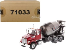 WESTERN STAR 4700 SF CONCRETE MIXER TRUCK RED 1/50 BY DIECAST MASTERS 71033