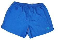 VTG 90's Champion Brand Blue Spellout Mesh Lined Swim Trunks Board Shorts Sz 2XL