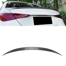 Carbon Fiber Look Rear Spoiler Lip Roof Wing For Mercedes Benz W206 C300 2021-23