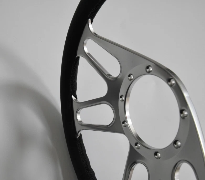 Volante de tarugo 14" cinza claro FullWrap Bronco F150 Mercury Capri Lincoln - Imagem 3 de 4