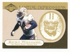 RICKY WILLIAMS 2001 LASTING IMPRESSIONS #14 NEW ORLEANS SAINTS MINT