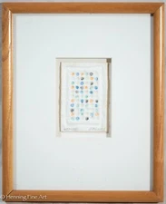 Beautiful Vintage Henry Fox Modernist Monoprint Gemini Embossed and Colored FINE