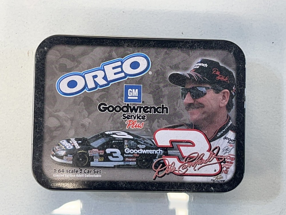 RARE! 1/64 #3 DALE EARNHARDT SR. GW Sonic Logo Car + Oreo Car In Tin. MINT! 😳