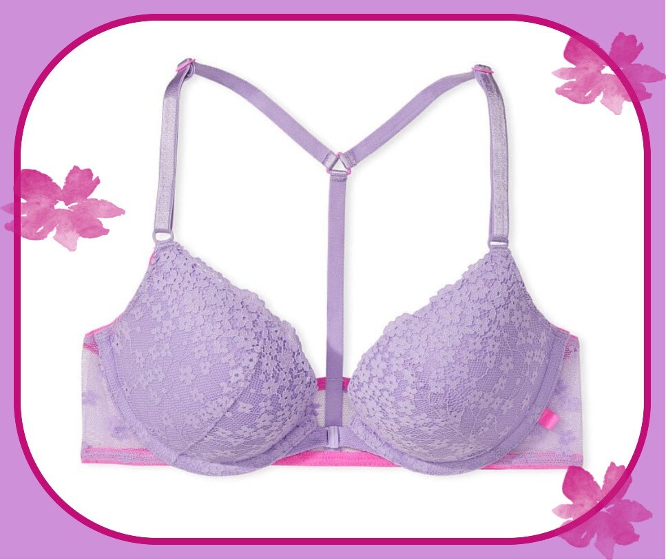 40C Purple DaisyLace Front Close T ExtremeLift Victorias Secret
