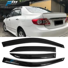 Fit 09-13 Toyota Corolla Slim Style Window Visors Rain Sun Guard Deflector