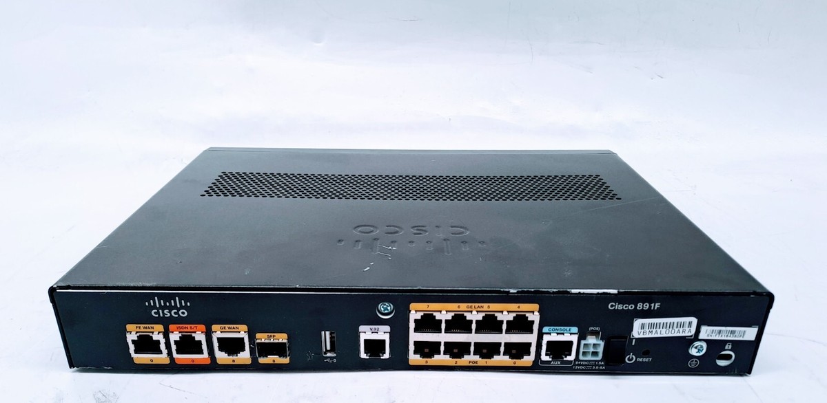 CISCO 800 Series C891F 8 Ports Integrated Services Router , NO AC