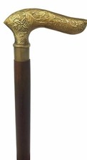 Nautical Vintage Derby Handle Brass Designer Wooden Walking Stick Cane Handmade