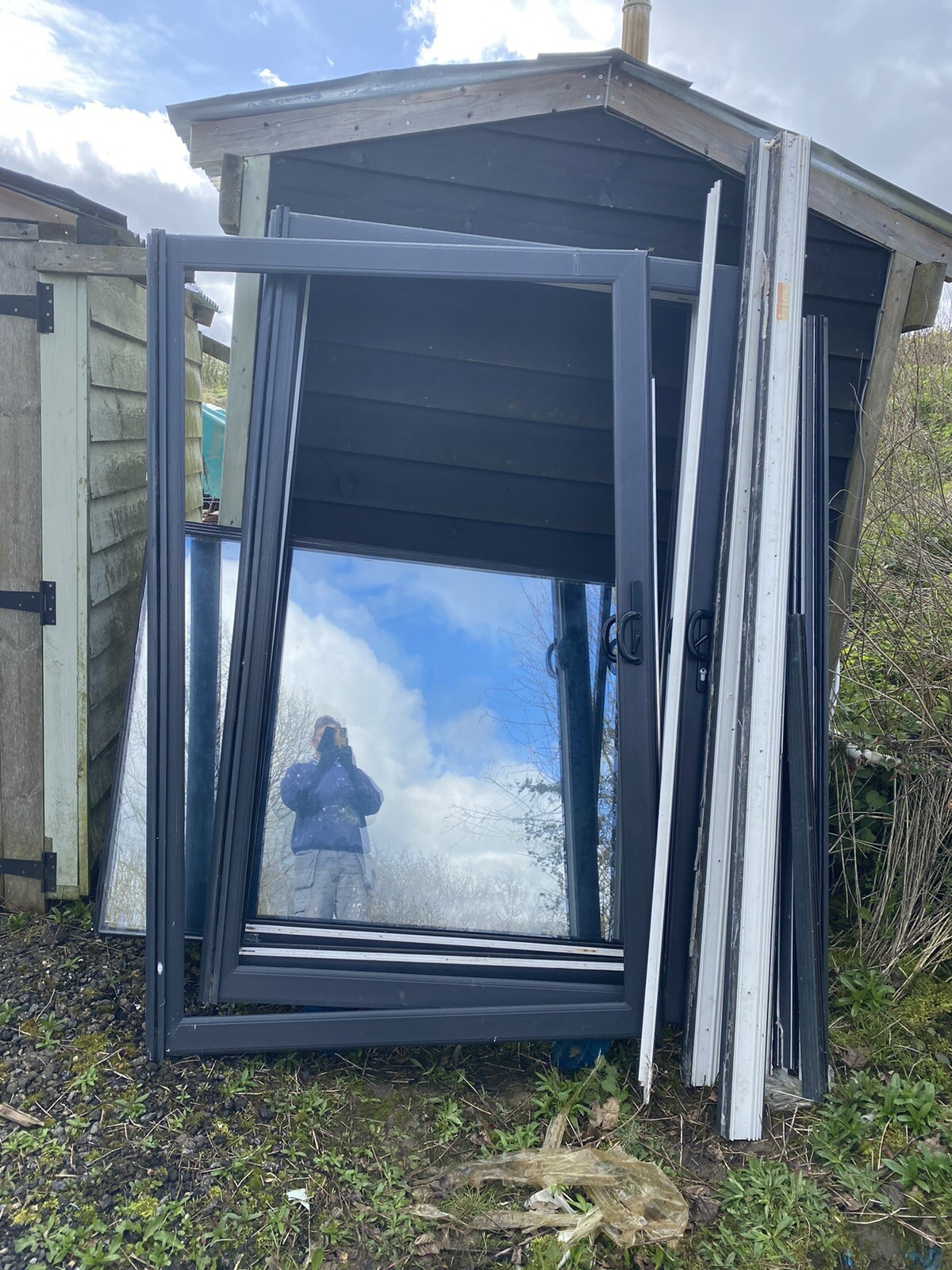 anthracite grey upvc patio doors eBay